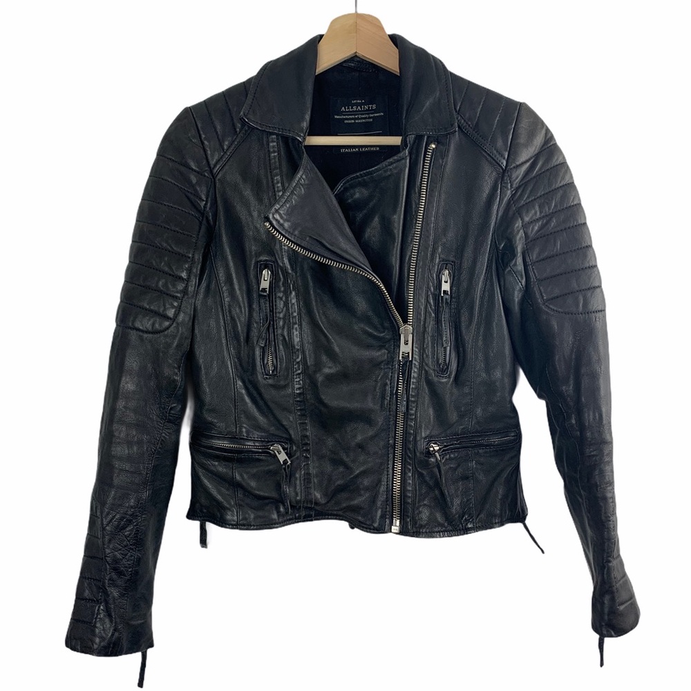 All Saints Pitch Leather Biker Jacket